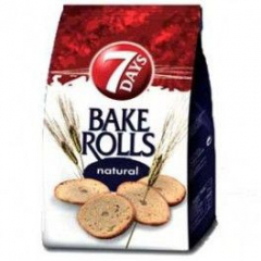 7Days Bake Rolls Křupavé chipsy Natural 80g