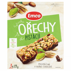 Emco Tyčinka ořechy/pistácie 3x35g