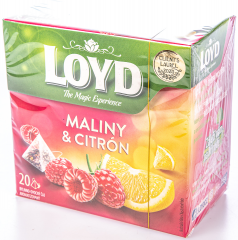 Loyd čaj malina/citron pyramidový 20x2g