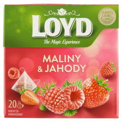 Loyd čaj pyramida maliny a jahody 20x2g