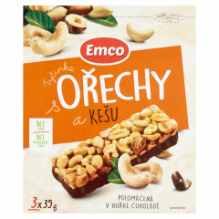 Emco Tyčinka ořechy/kešu 3x35g