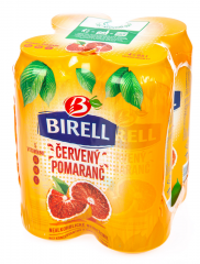 Birell Červený pomeranč nealkoholické pivo ochucené 500ml plech /4ks