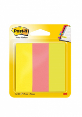 Bloček Post-it 3M 671/3 25x76mm neon 3x100ks