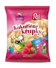 Křupky kukuřičné jahodové 90g