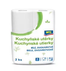 Kuchyňské utěrky 2vrstvé 50 útržků 11m 2 role