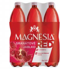 Magnesia Red Granátové jablko jemně perlivá ochucená minerální voda 1,5l /6ks