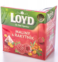 Loyd čaj pyramida maliny a rakytník 20x2g