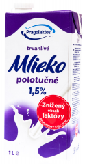 Pragolaktos Mléko se sníženým obsahem laktózy 1,5% 1l