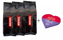 3x Ethiopia Sidamo zrnková káva 1 kg + Milka with Love 44 g