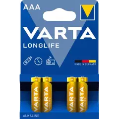 Baterie Varta Longlife mikrotužkové AAA 4 ks