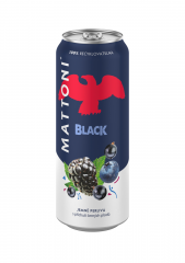 Mattoni Black jemně perlivá s příchutí černých plodů 4x500ml plech