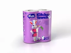 Utěrka kuchyňská FINITO, 2 vrstvy, celulóza, 2 role